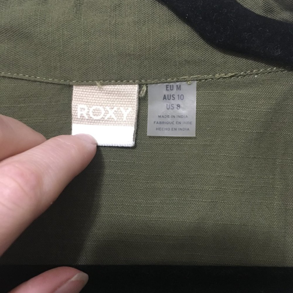 Green Roxy Tunic Size 8 - Picture 3 of 5